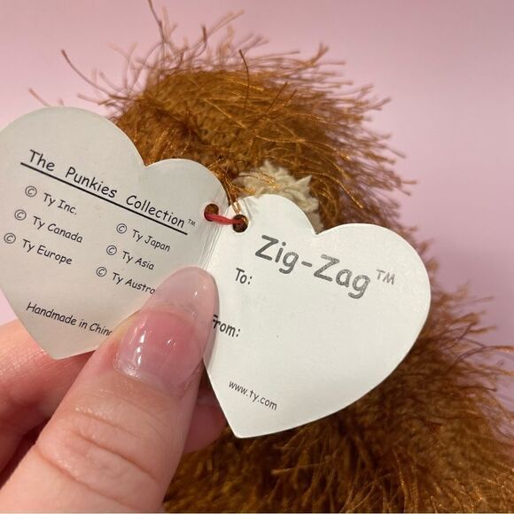 Vintage 2002 TY Punkies “Zig-Zag” the Monkey 9” Excellent Used Condition NWT - Picture 7 of 9